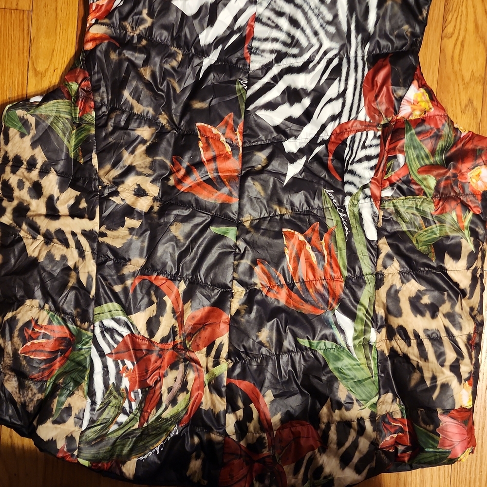 Chico's Multicolor Patterned Puffer Vest - image 3